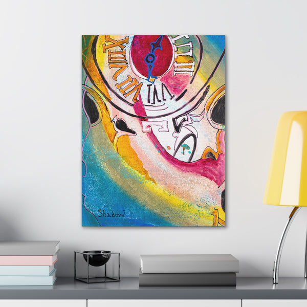 Print, Abstract Art, Folk Art, Painting, Canvas Print, Art Print, Canvas Gallery Wraps, "Time"