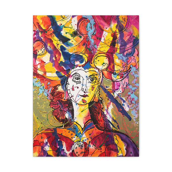 Print, Abstract Art, Folk Art, Painting, Canvas Print, Art Print, Canvas Gallery Wraps, "Manifest Mardi Gras"