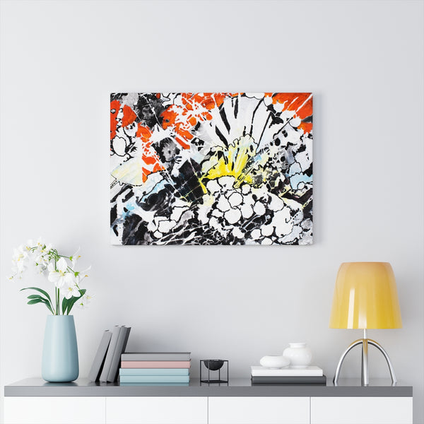 Print, Abstract Art, Folk Art, Painting, Canvas Print, Art Print, Canvas Gallery Wraps, "Feathered Friends'