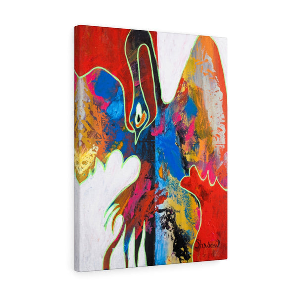 Print, Abstract Art, Folk Art, Painting, Canvas Print, Art Print, Canvas Gallery Wraps, "Ruffled Feathers"