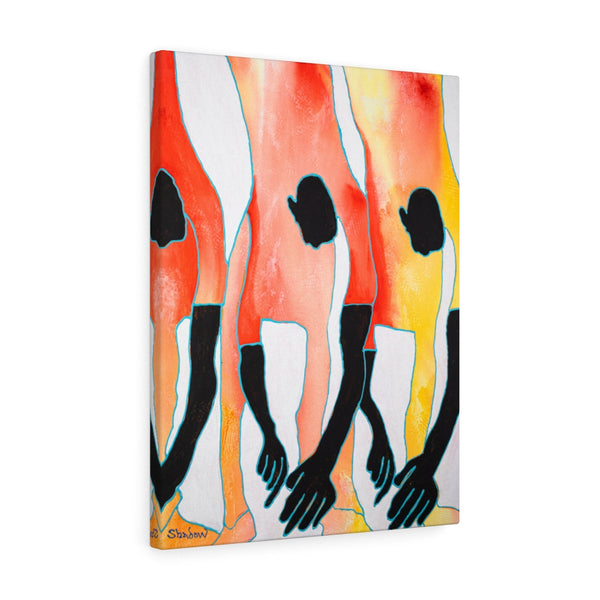 Print, Abstract Art, Folk Art, Painting, Canvas Print, Art Print, Canvas Gallery Wraps, "Migrant Workers"
