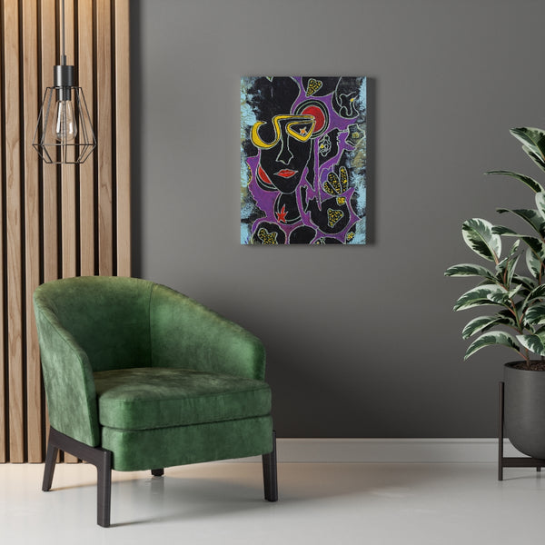 Woman, Style, Canvas Gallery Wrap, Abstract Art, Folk Art