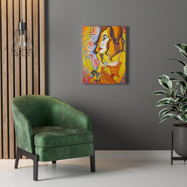 Print, Abstract Art, Folk Art, Painting, Canvas Print, Art Print, Canvas Gallery Wraps, "Eye on the Prize"