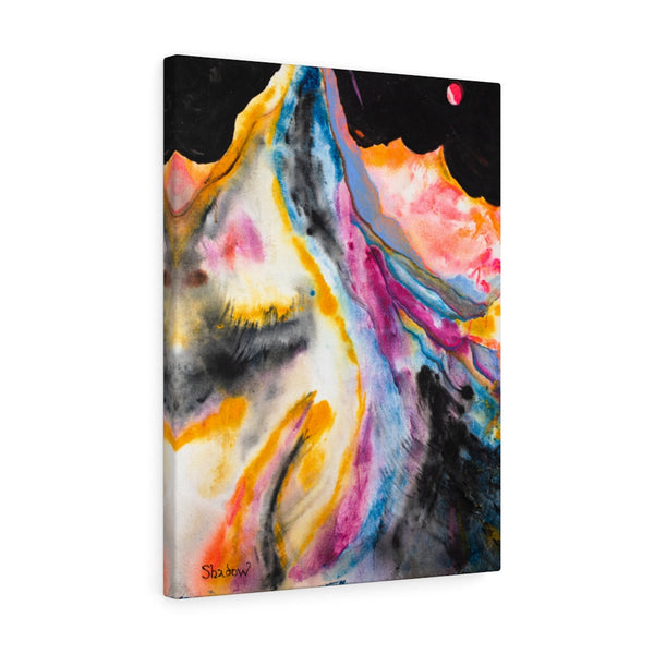 Print, Abstract Art, Folk Art, Painting, Canvas Print, Art Print, Canvas Gallery Wraps, "Mount Vesuvius"