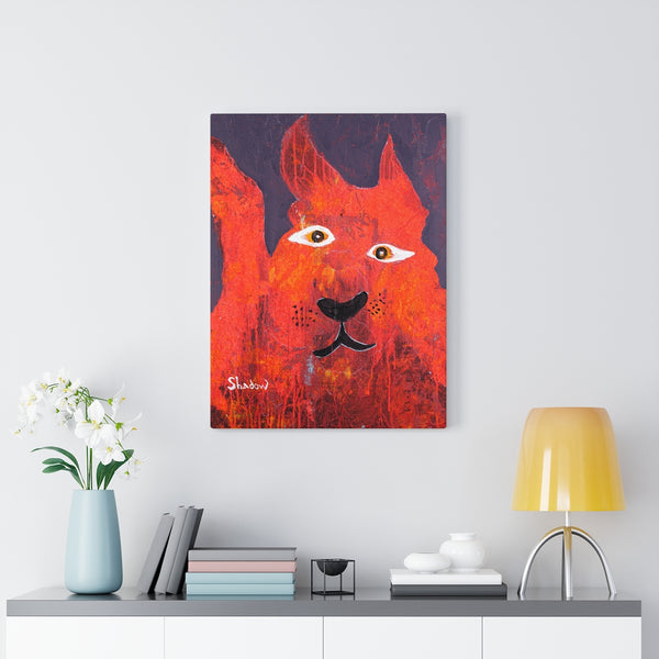Print, Abstract Art, Folk Art, Painting, Canvas Print, Art Print, Canvas Gallery Wraps, "Red"