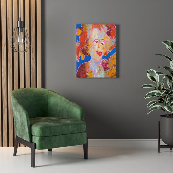 Print, Abstract Art, Folk Art, Painting, Canvas Print, Art Print, Canvas Gallery Wraps, "Raquel"