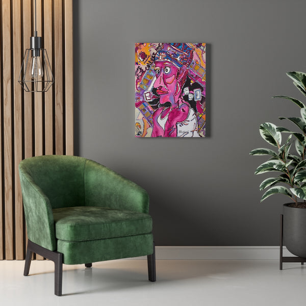Print, Abstract Art, Folk Art, Painting, Canvas Print, Art Print, Canvas Gallery Wraps, "Get Out of Jail Free"