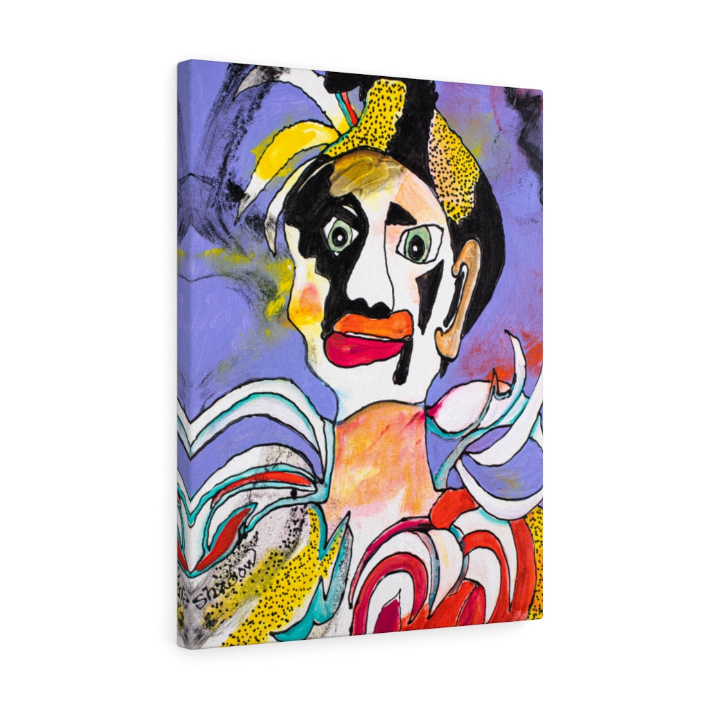 Portrait, Canvas Gallery Wrap, Abstract Art, Folk Art