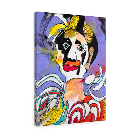 Portrait, Canvas Gallery Wrap, Abstract Art, Folk Art