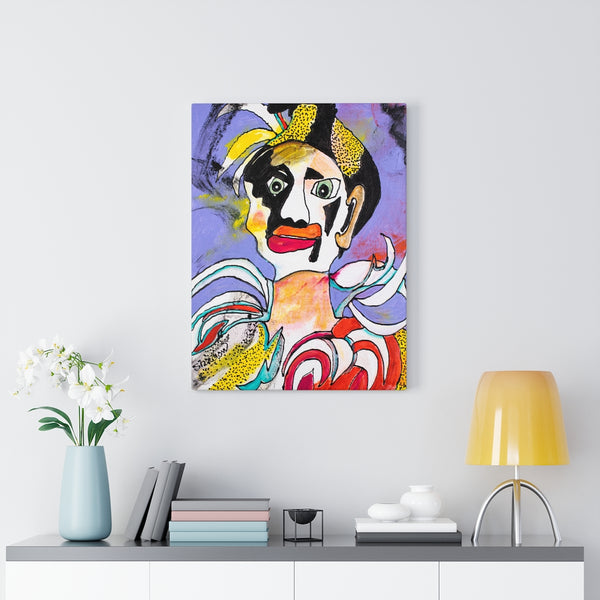 Portrait, Canvas Gallery Wrap, Abstract Art, Folk Art