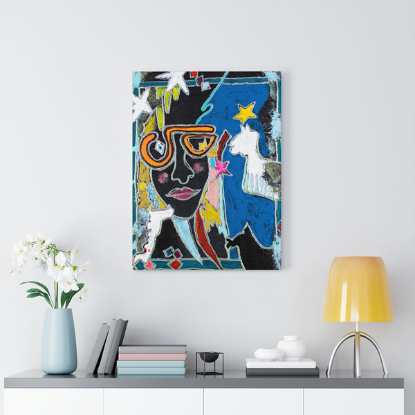 Canvas Gallery Wrap, Abstract Art, Folk Art