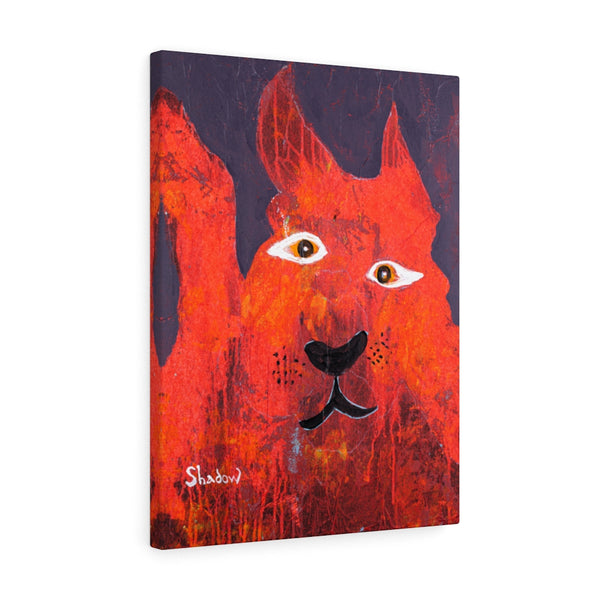 Print, Abstract Art, Folk Art, Painting, Canvas Print, Art Print, Canvas Gallery Wraps, "Red"
