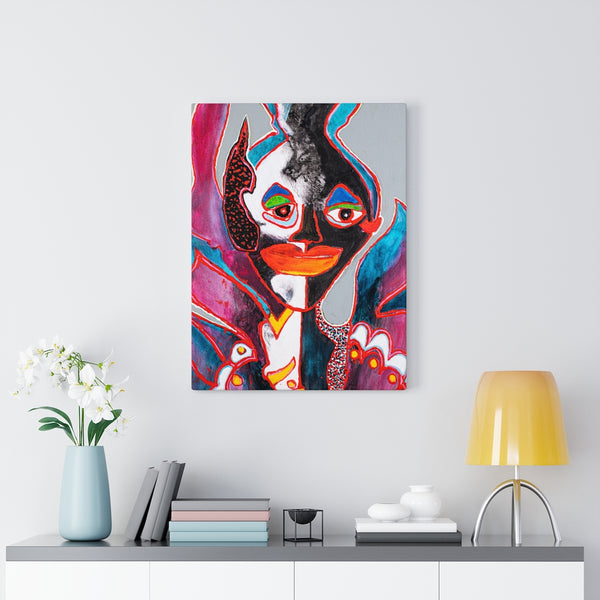 Print, Abstract Art, Folk Art, Painting, Canvas Print, Art Print, Canvas Gallery Wraps, "Fire and Ice"