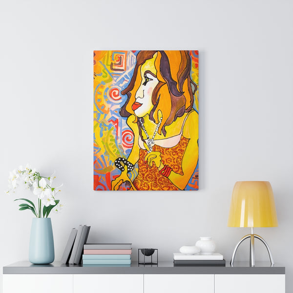 Print, Abstract Art, Folk Art, Painting, Canvas Print, Art Print, Canvas Gallery Wraps, "Eye on the Prize"