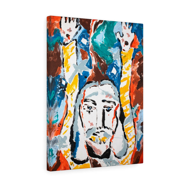 Print, Abstract Art, Folk Art, Painting, Canvas Print, Art Print, Canvas Gallery Wraps, "Hallelujah Jesus"
