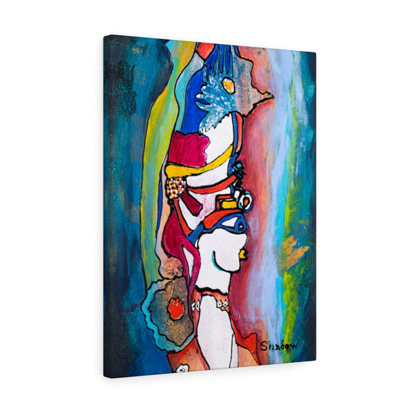 Print, Abstract Art, Folk Art, Painting, Canvas Print, Art Print, Canvas Gallery Wraps, "Mayan Man"